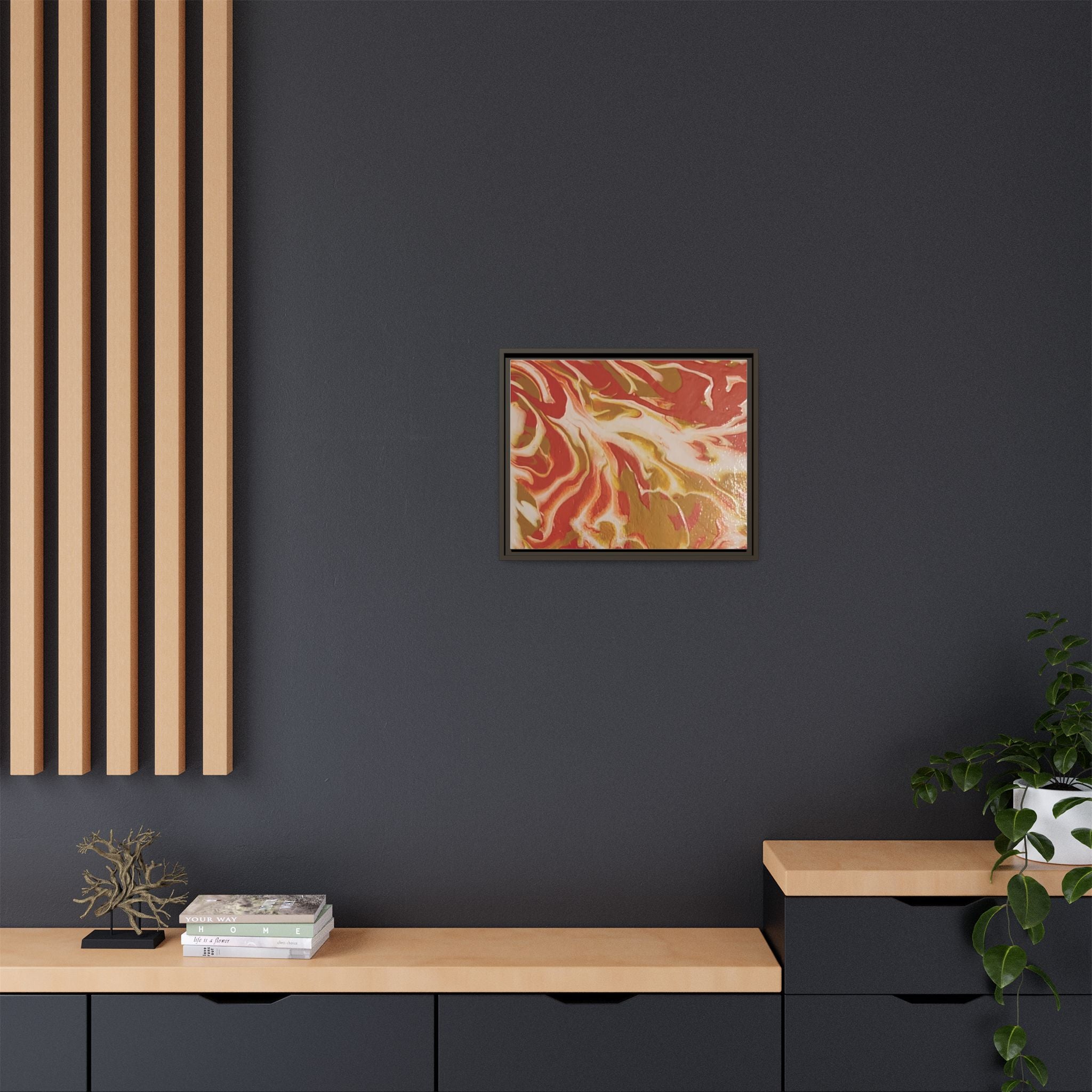 Beach Day Abstract Canvas Print — Matte Framed Wall Art
