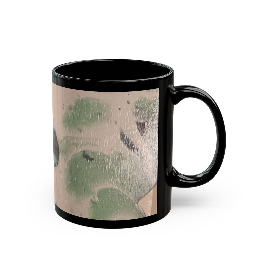 Winter Wonderland Abstract Pattern Black Mug – 11oz & 15oz