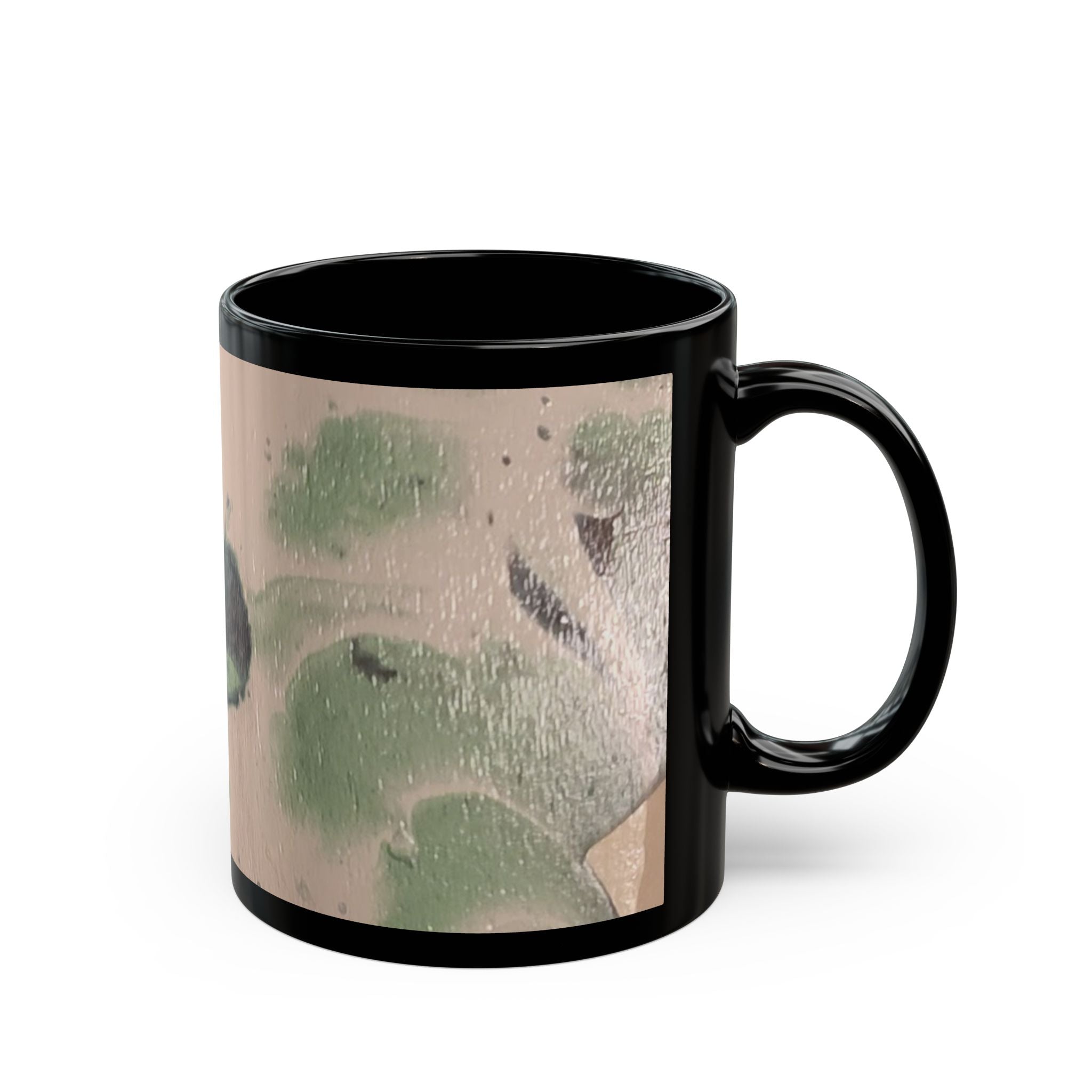 Winter Wonderland Abstract Pattern Black Mug – 11oz & 15oz