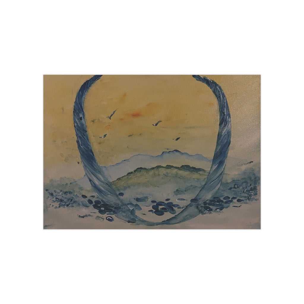 Ocean Wave Circle Art Print — Dream Catcher: Open Arms Unframed Print