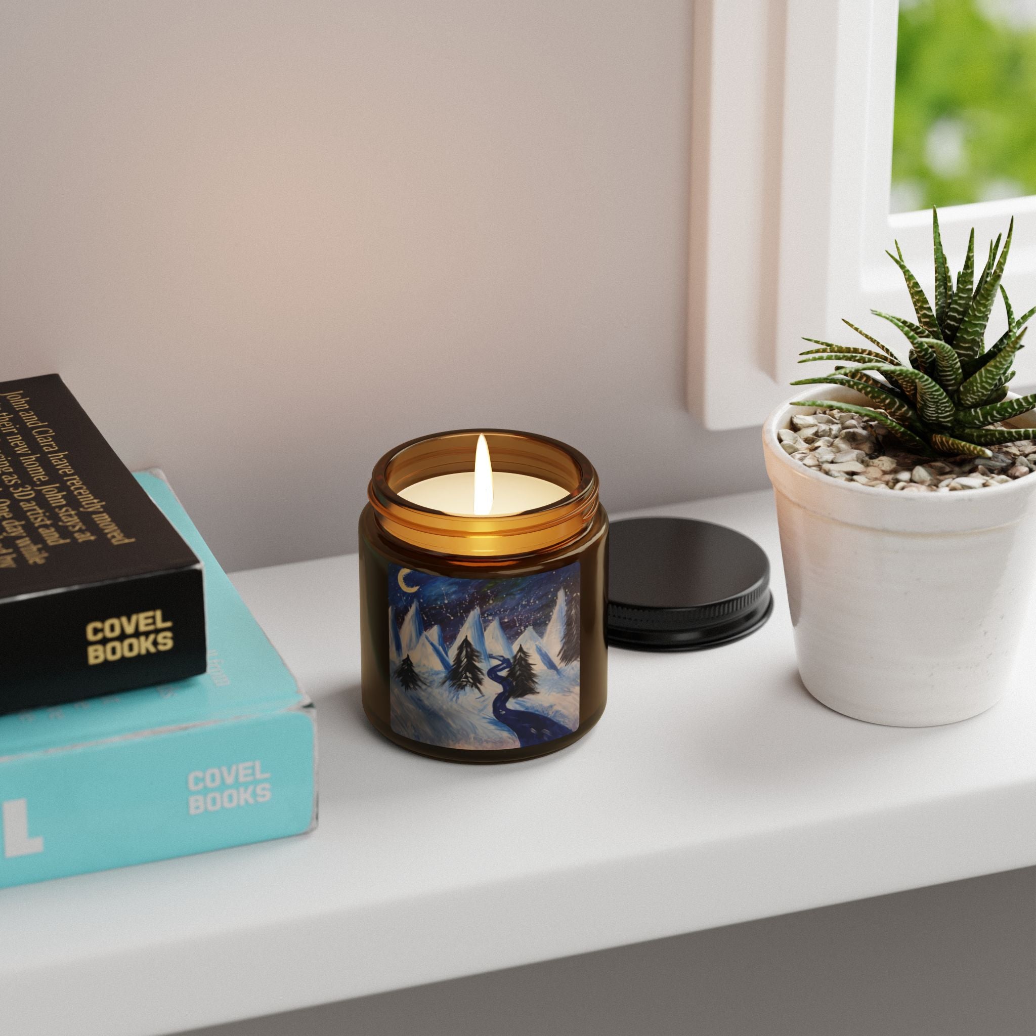 Wintery Scene Soy Candle — Cozy Seasonal Home Decor