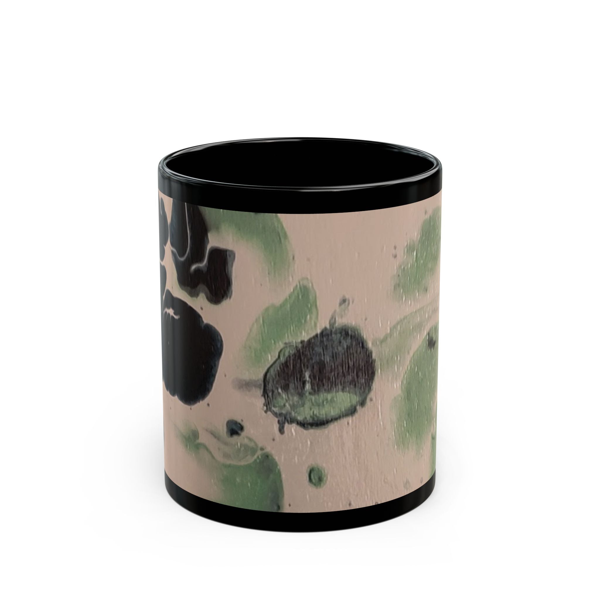 Winter Wonderland Abstract Pattern Black Mug – 11oz & 15oz