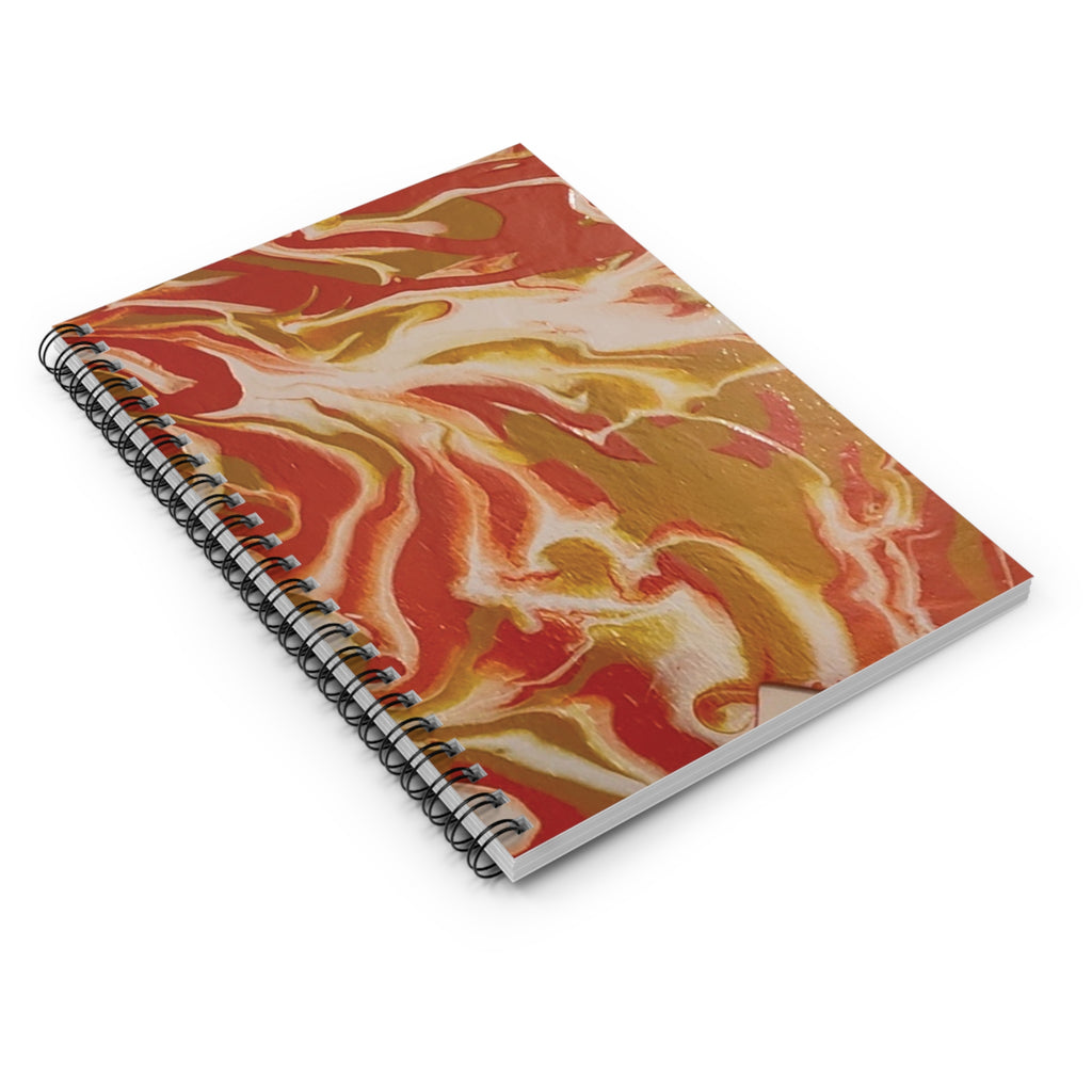 Beach Day Spiral Notebook — Abstract Coastal Pattern (Ruled)
