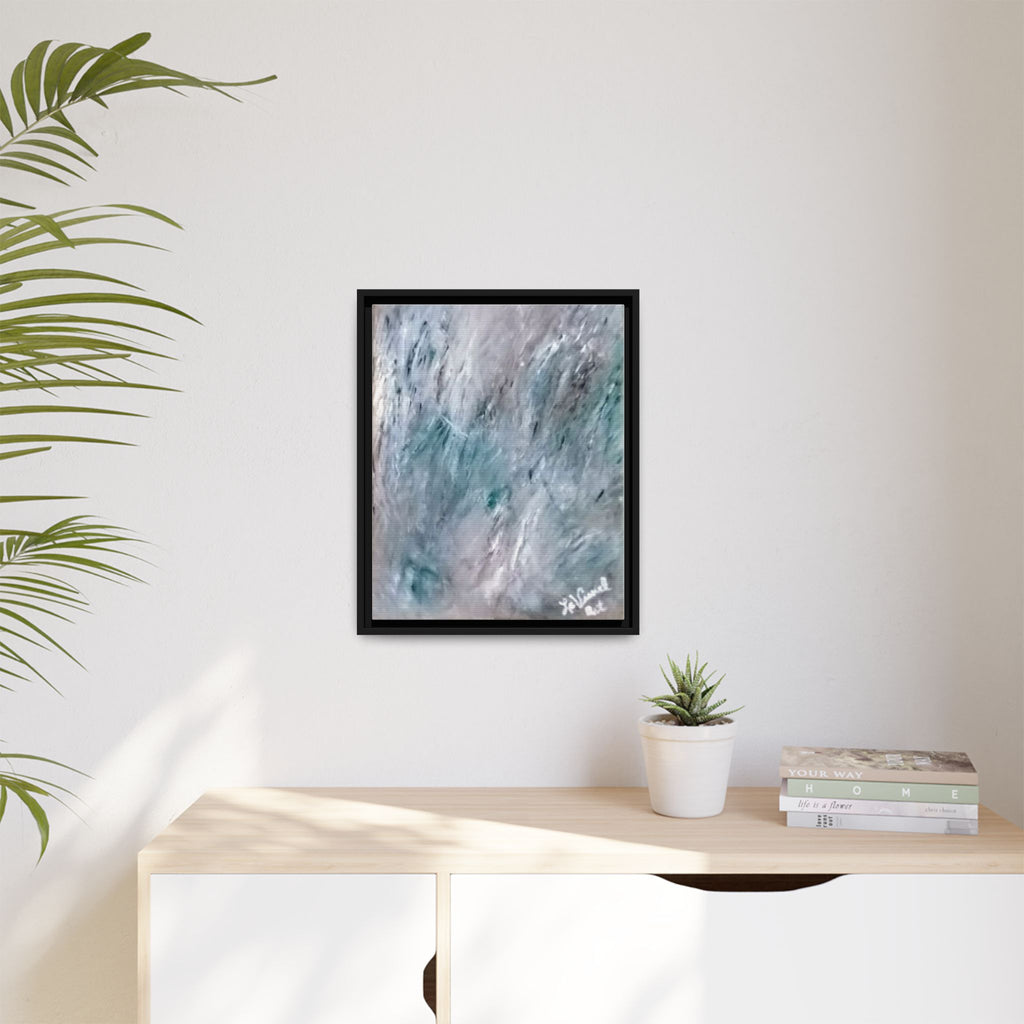 Mint Chocolate Space Matte Canvas Framed Art