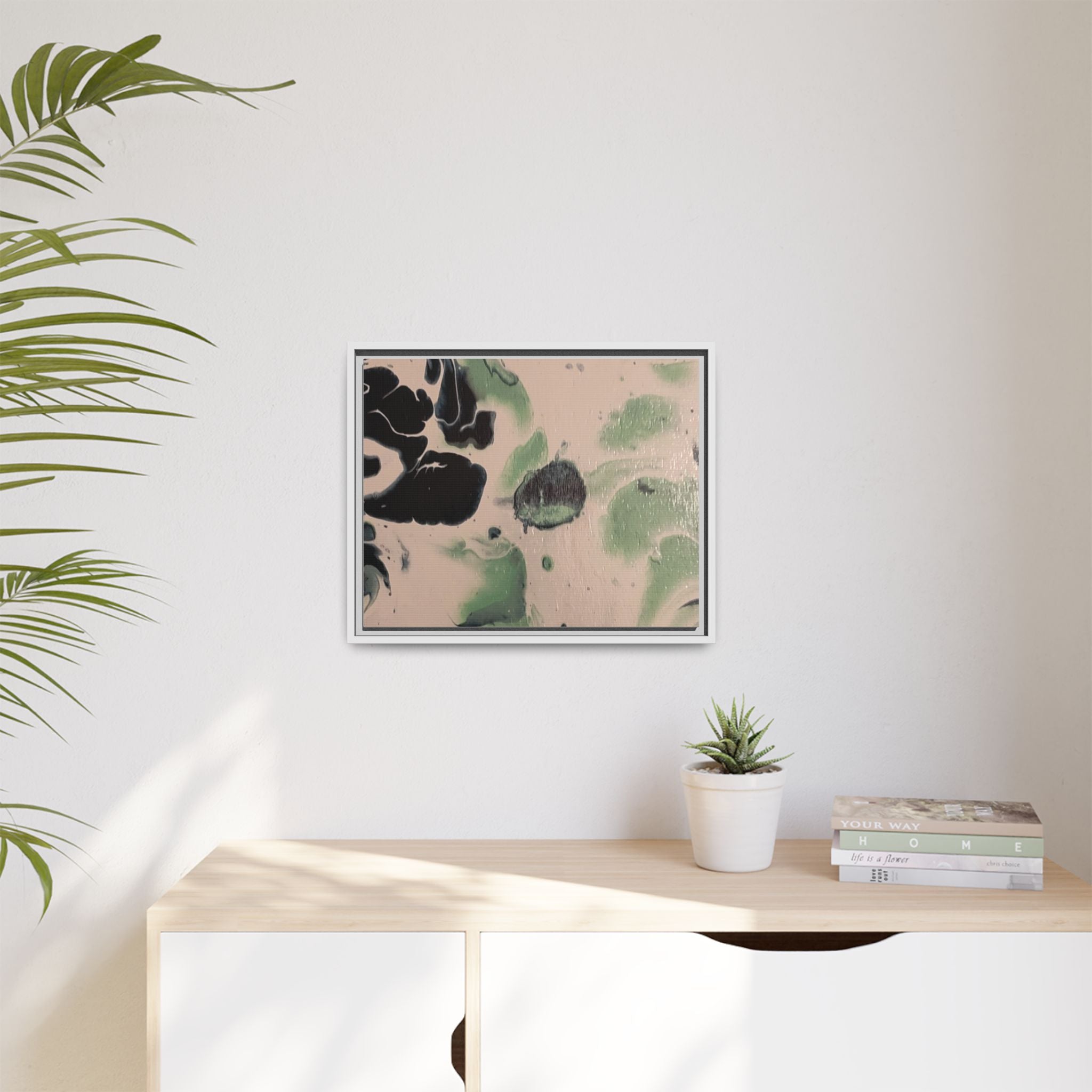 Winter Wonderland Abstract Canvas Print — Matte Framed Wall Art