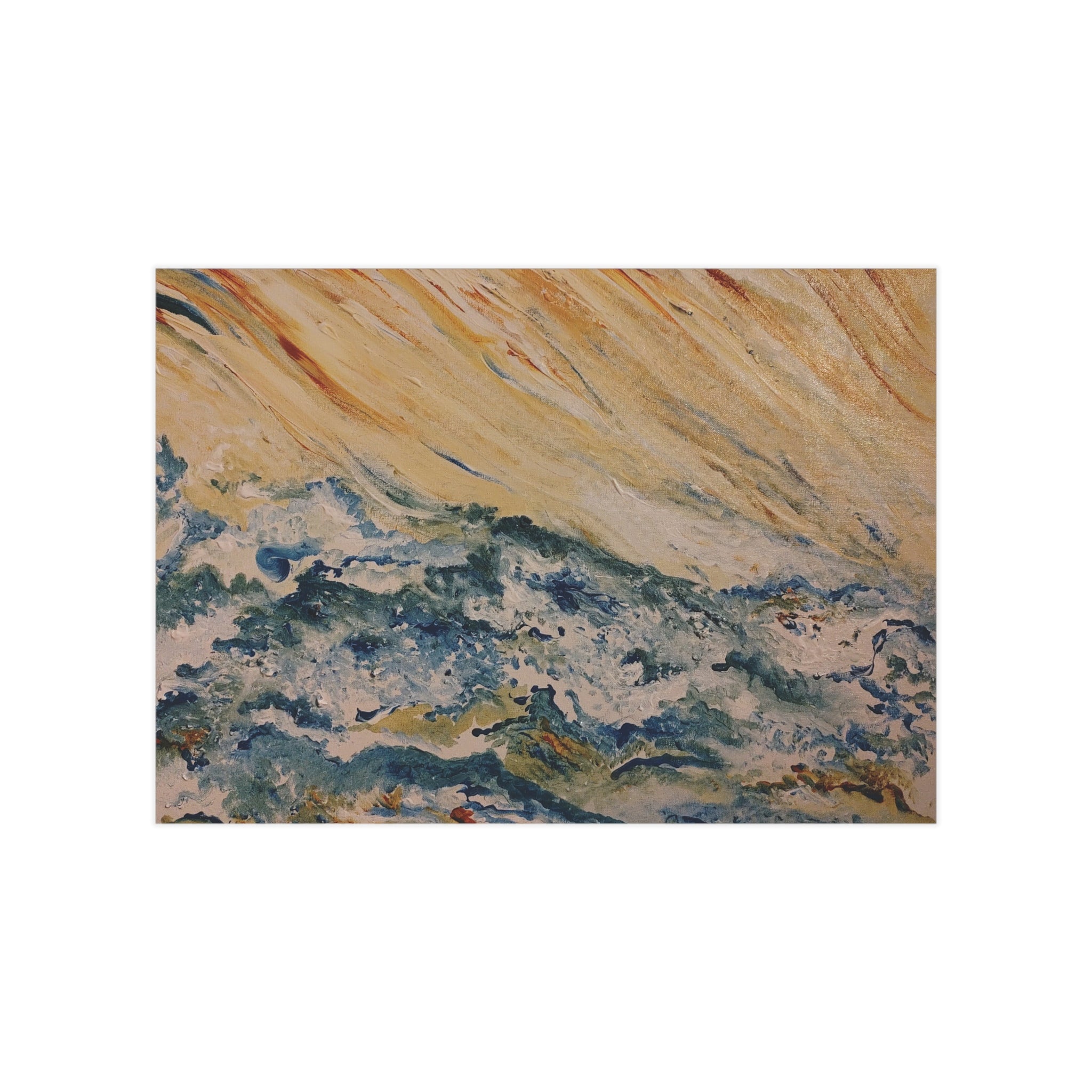 Abstract Ocean Waves Art Print — Dream Catcher: Masquerade Ball Wall Decor (Unframed)