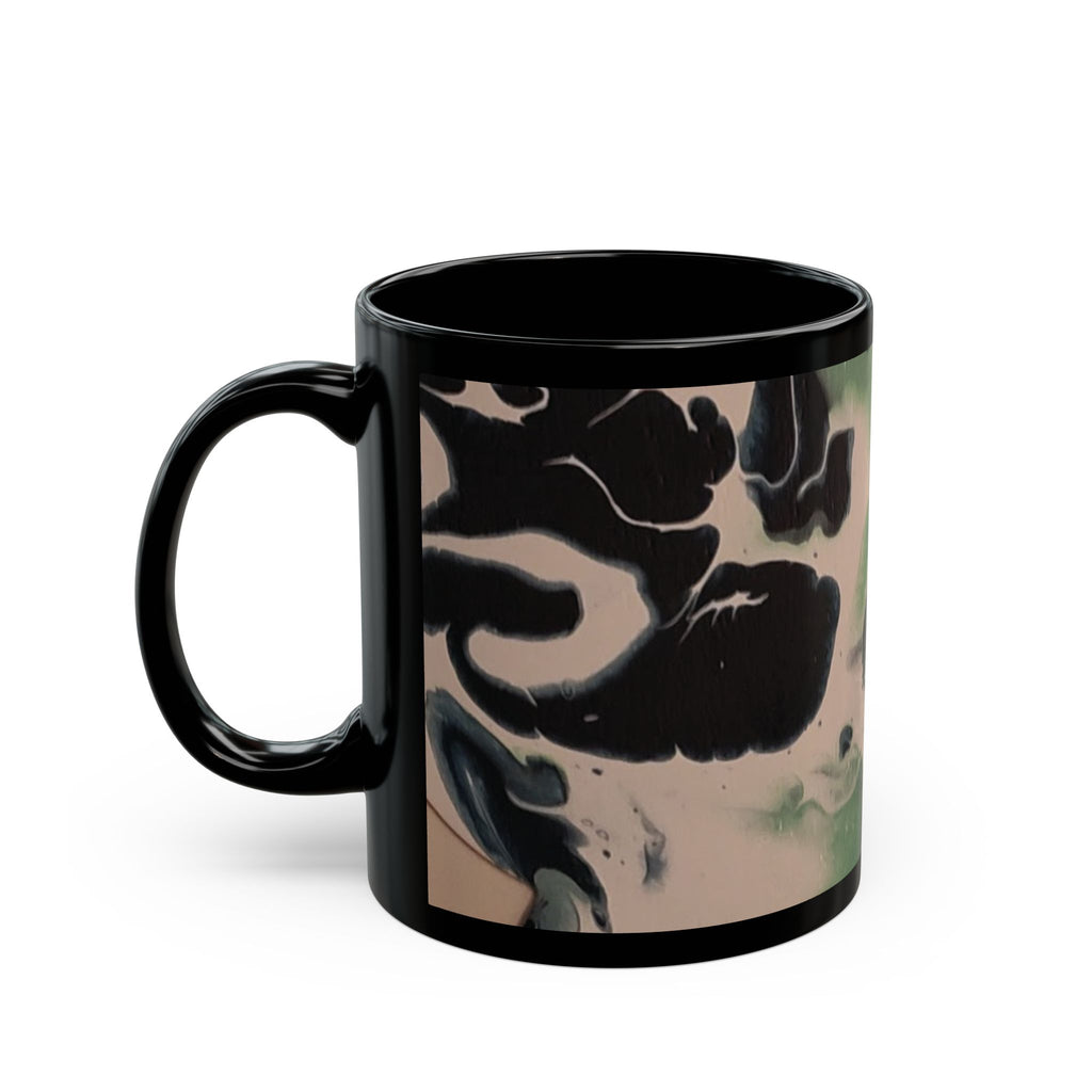 Winter Wonderland Abstract Pattern Black Mug – 11oz & 15oz