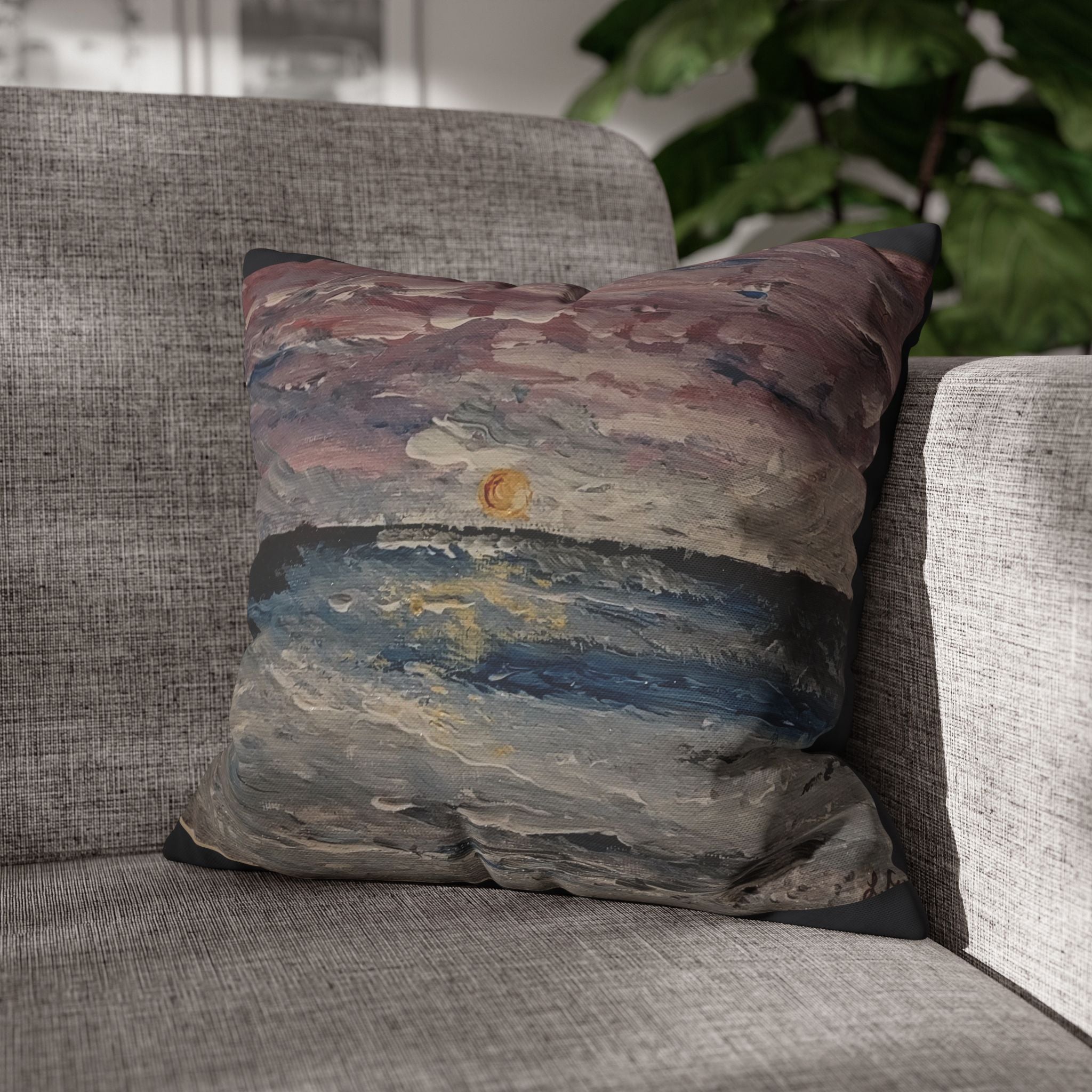 Serenity Pillow Cover — Original Art Home Decor, 16"x16"