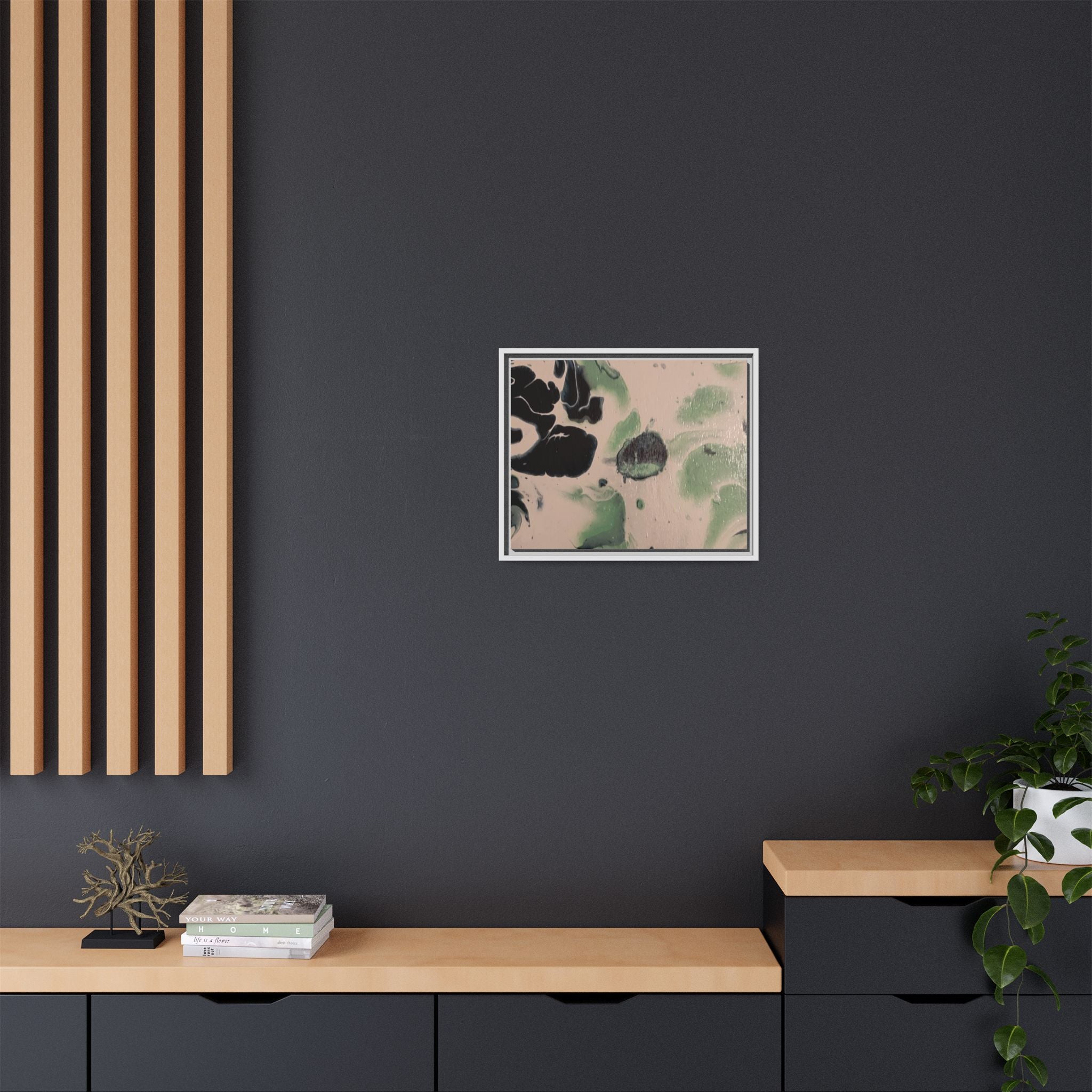 Winter Wonderland Abstract Canvas Print — Matte Framed Wall Art