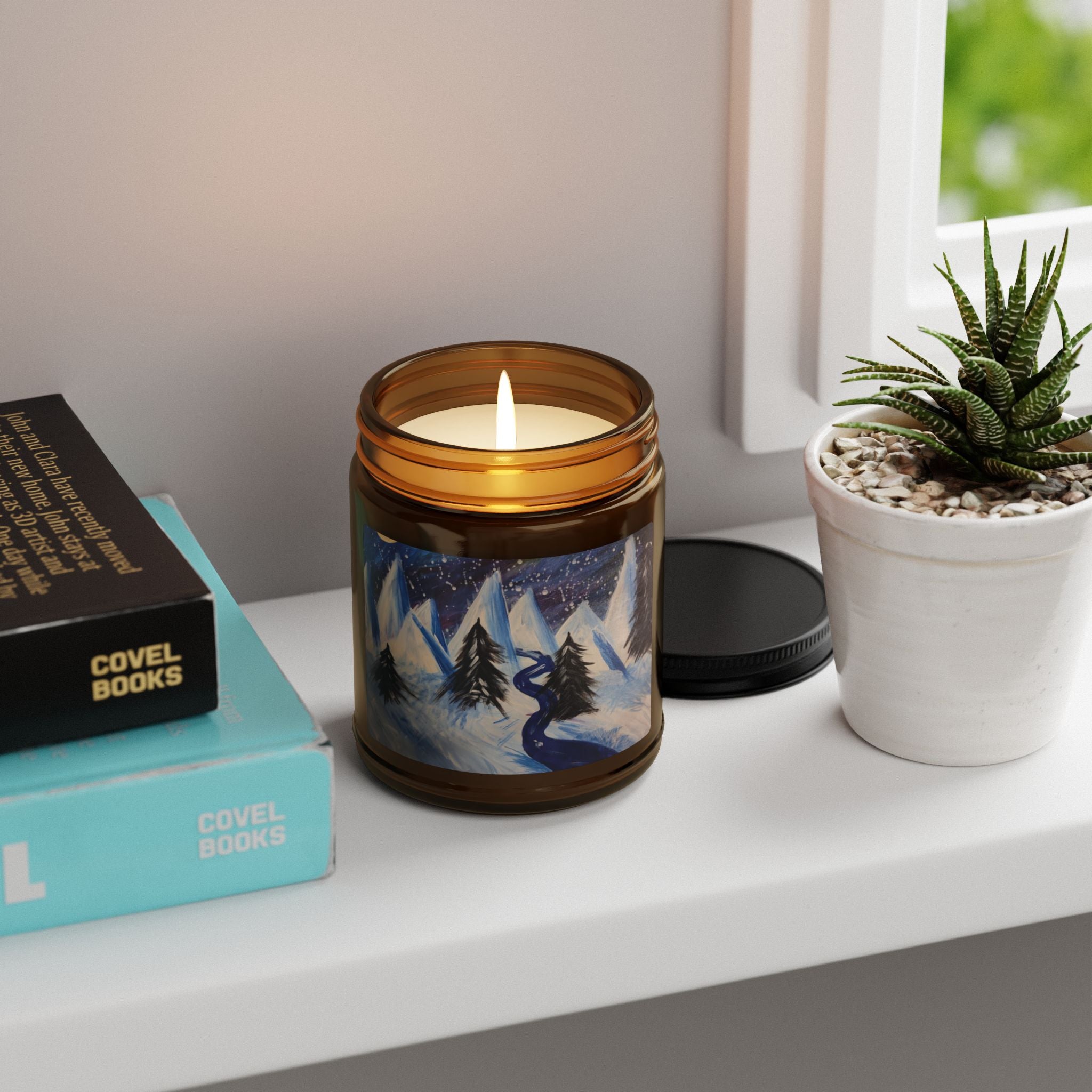 Wintery Scene Soy Candle — Cozy Seasonal Home Decor