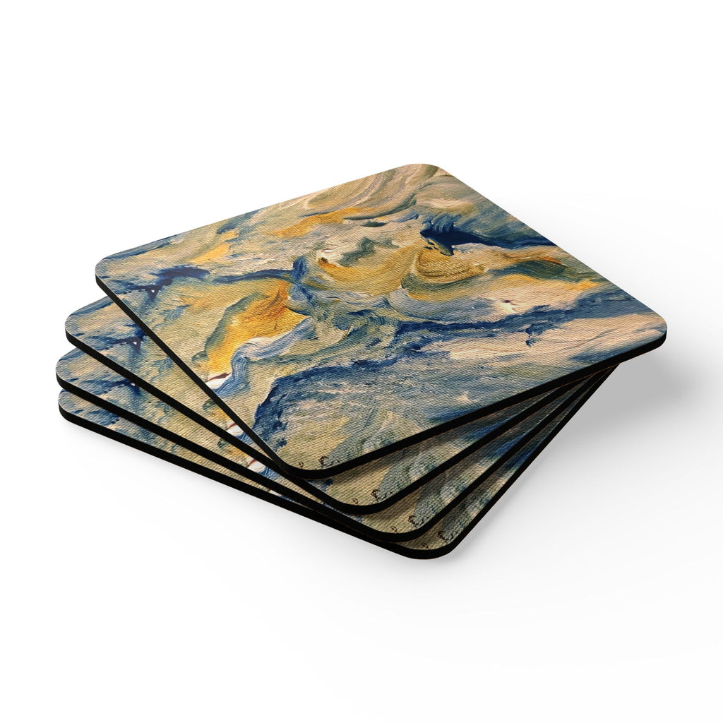 Dream Catcher Corkwood Coaster Set — Original Art Home Decor, Set of 4