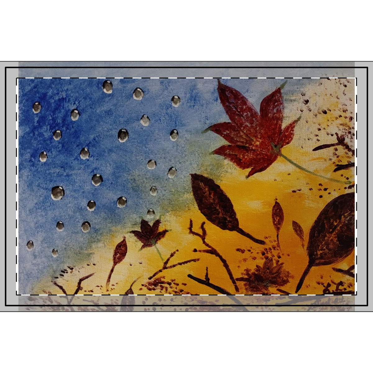 SpringFall Love Wood-Framed Serving Tray — Original Art Home Decor