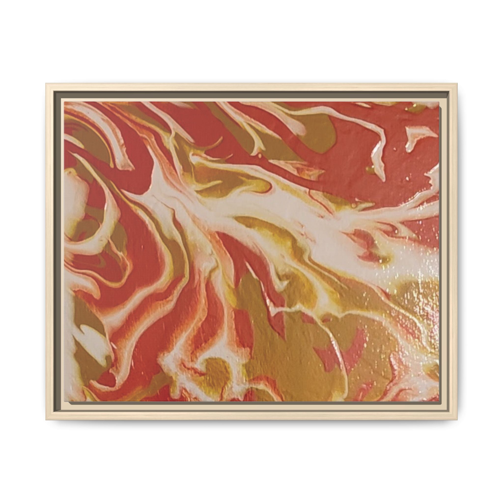 Beach Day Abstract Canvas Print — Matte Framed Wall Art