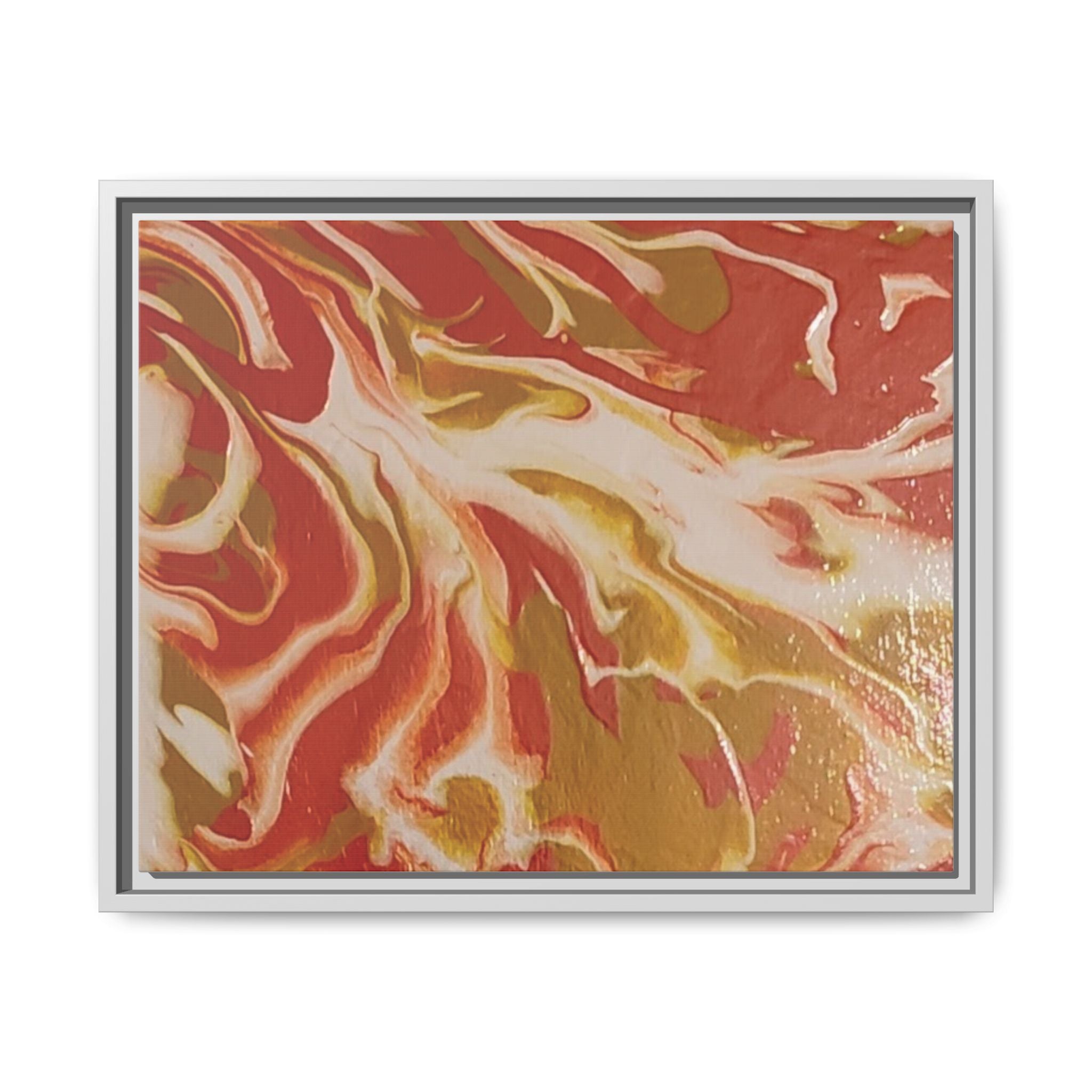 Beach Day Abstract Canvas Print — Matte Framed Wall Art