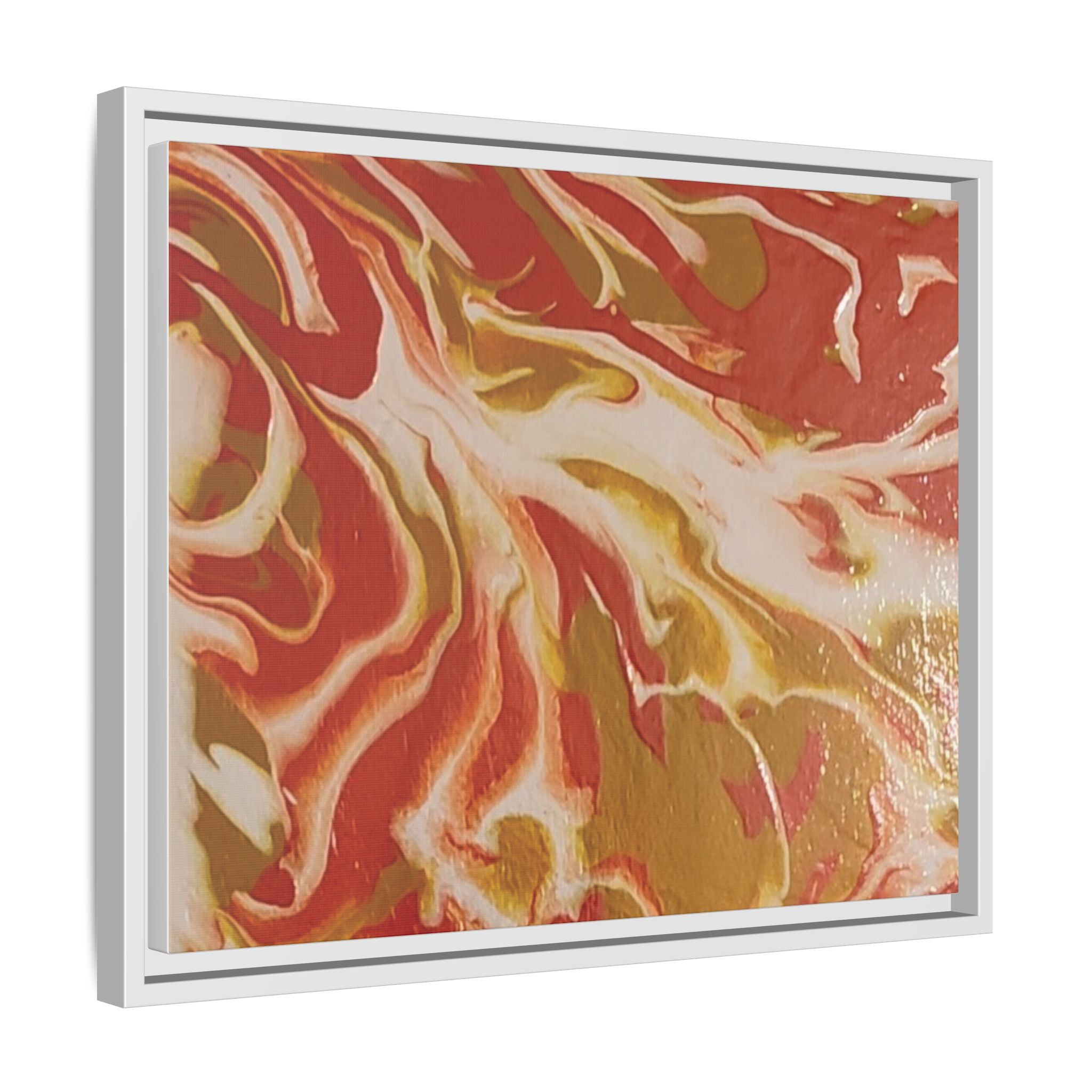 Beach Day Abstract Canvas Print — Matte Framed Wall Art