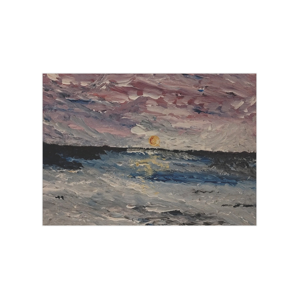 Serenity Waves Wall Art Print — Peaceful Ocean Unframed Print