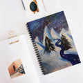 Wintery Scene Abstract Mountains Spiral Notebook — Ruled Journal