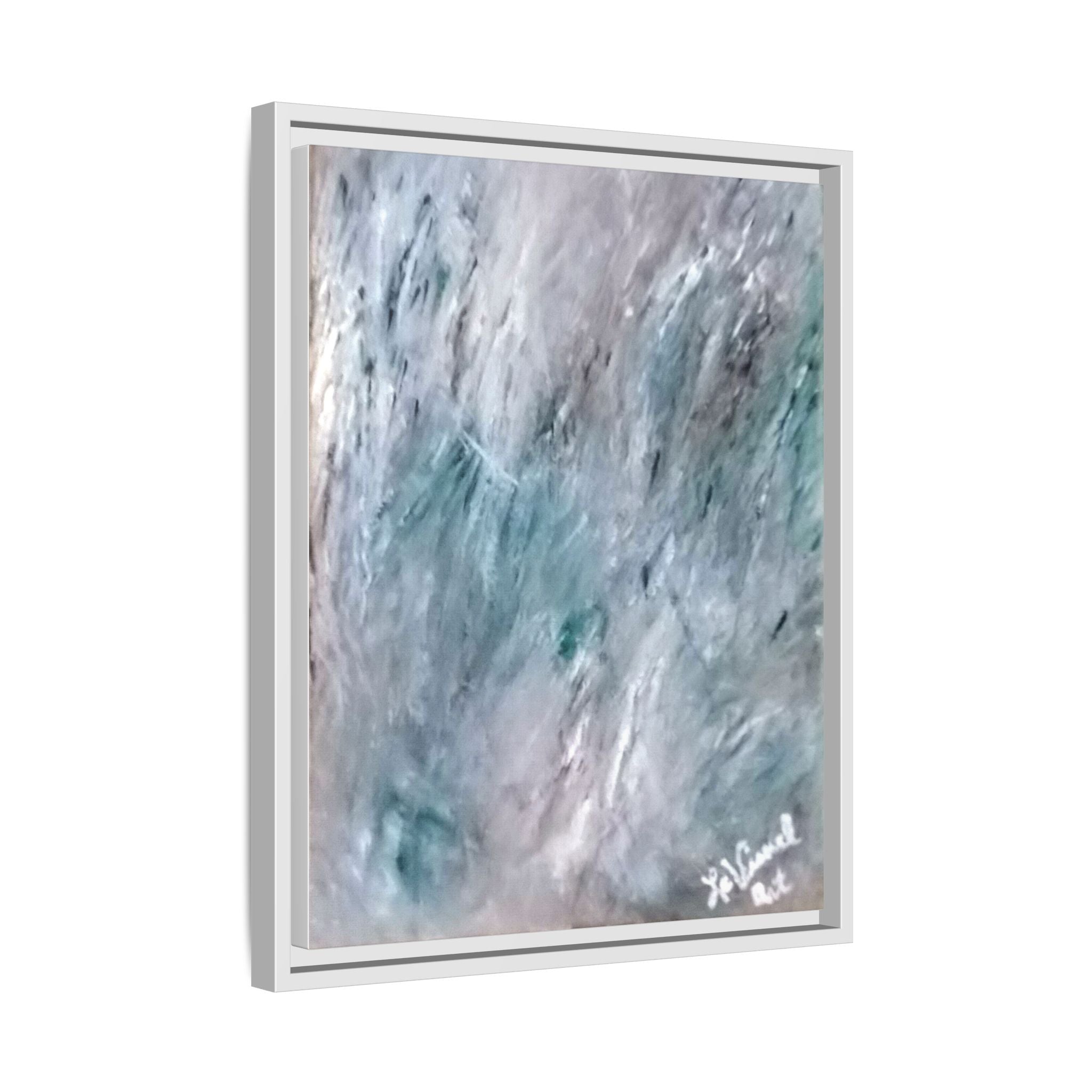 Mint Chocolate Space Matte Canvas Framed Art