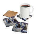 Wintery Scene Corkwood Coaster Set — Original Art Home Decor, Set of 4