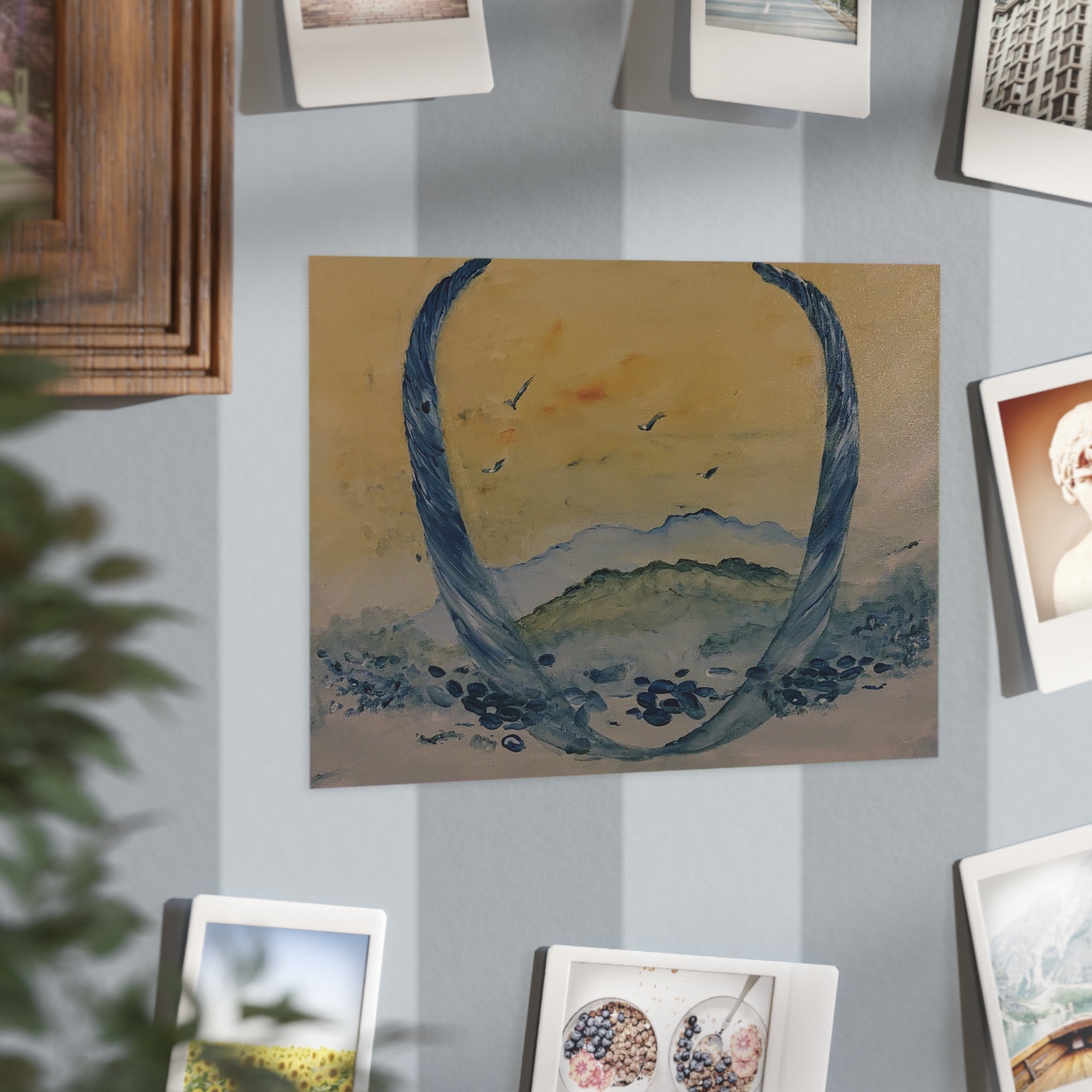 Ocean Wave Circle Art Print — Dream Catcher: Open Arms Unframed Print