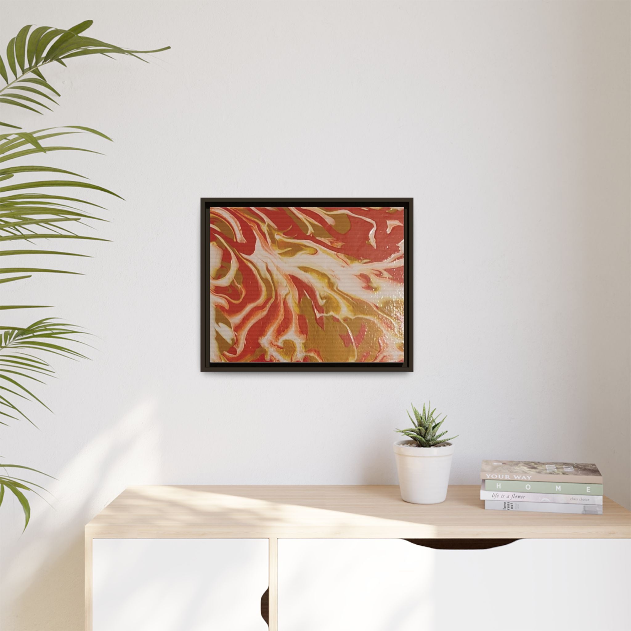 Beach Day Abstract Canvas Print — Matte Framed Wall Art