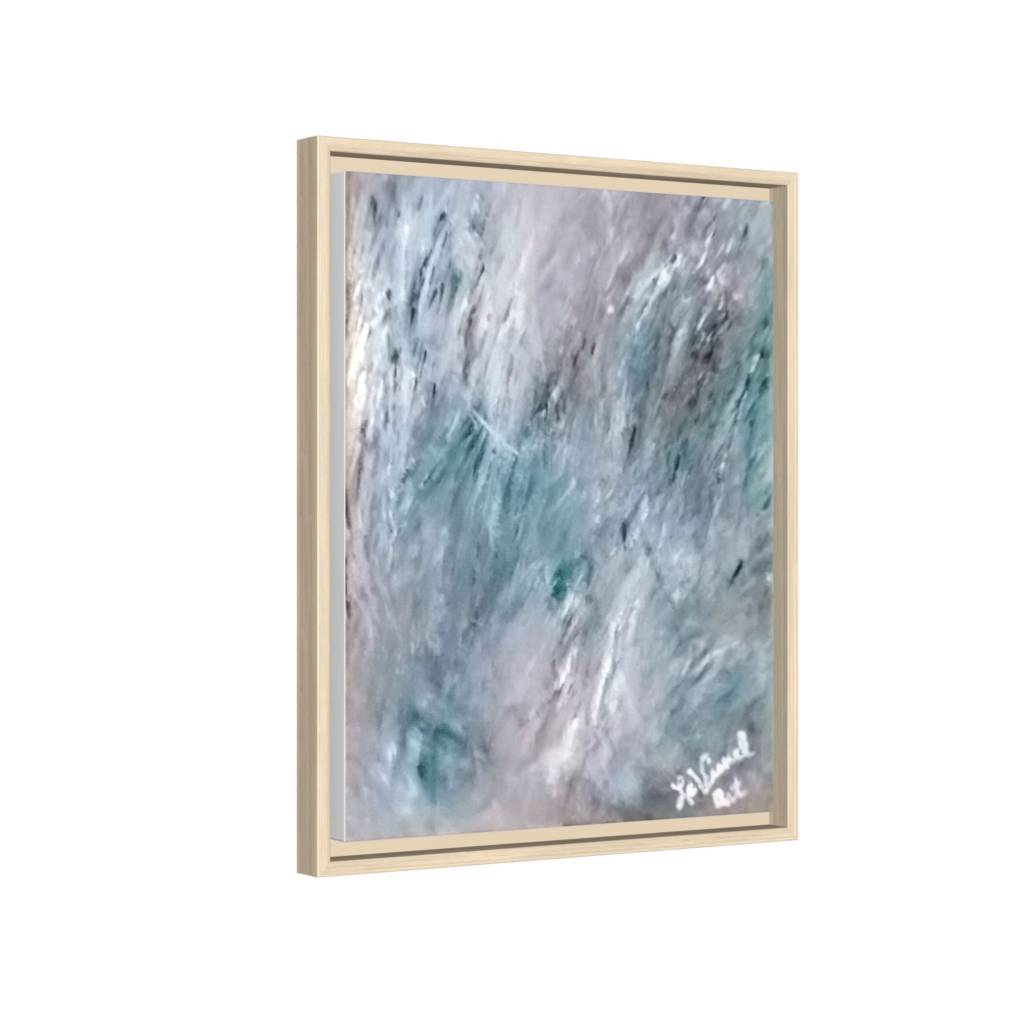 Mint Chocolate Space Matte Canvas Framed Art