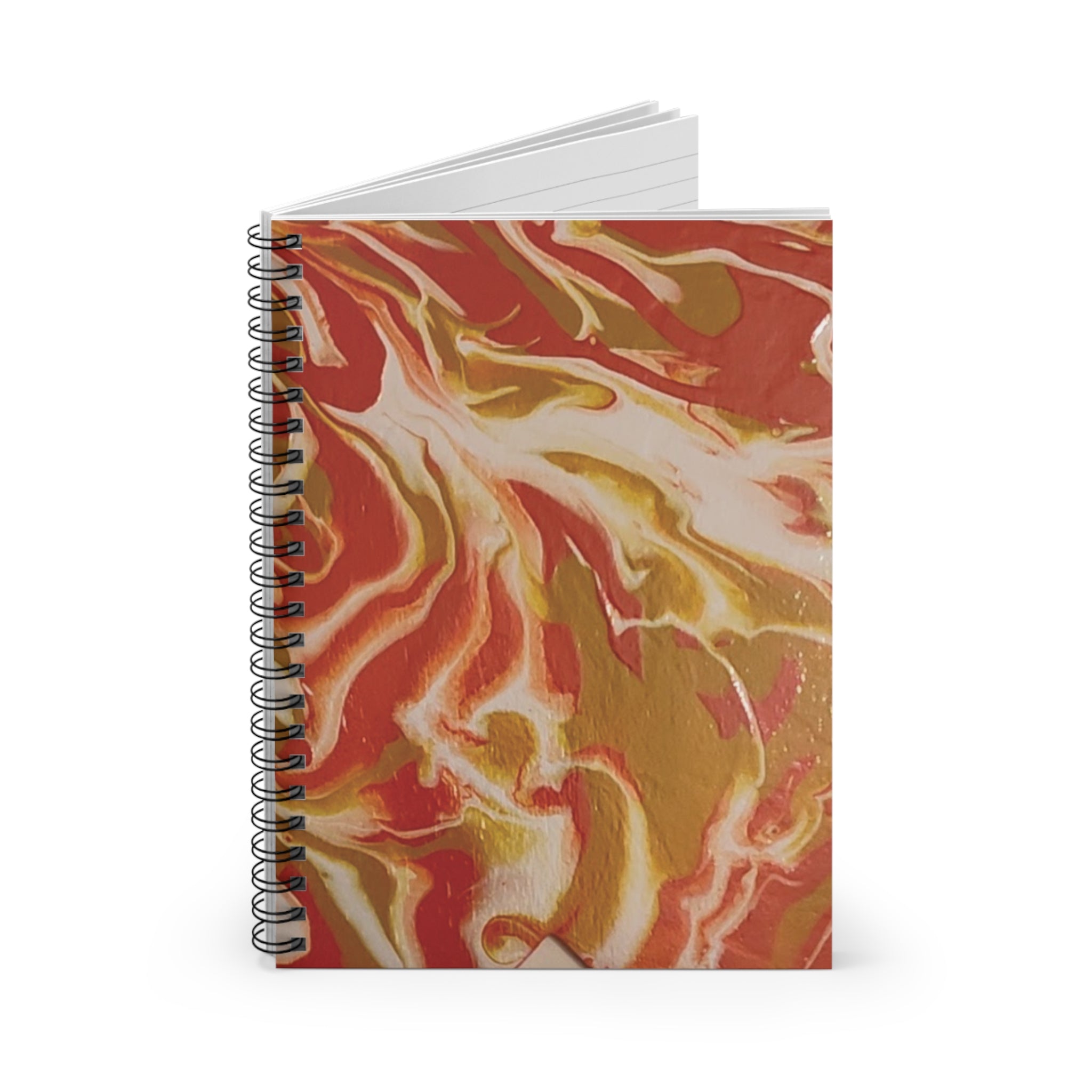 Beach Day Spiral Notebook — Abstract Coastal Pattern (Ruled)