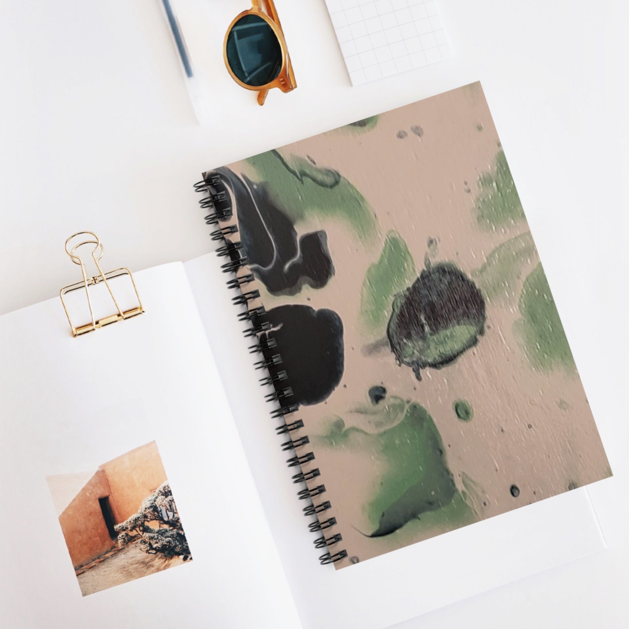 Wonderland Winter Spiral Notebook — Abstract Pattern Ruled Journal