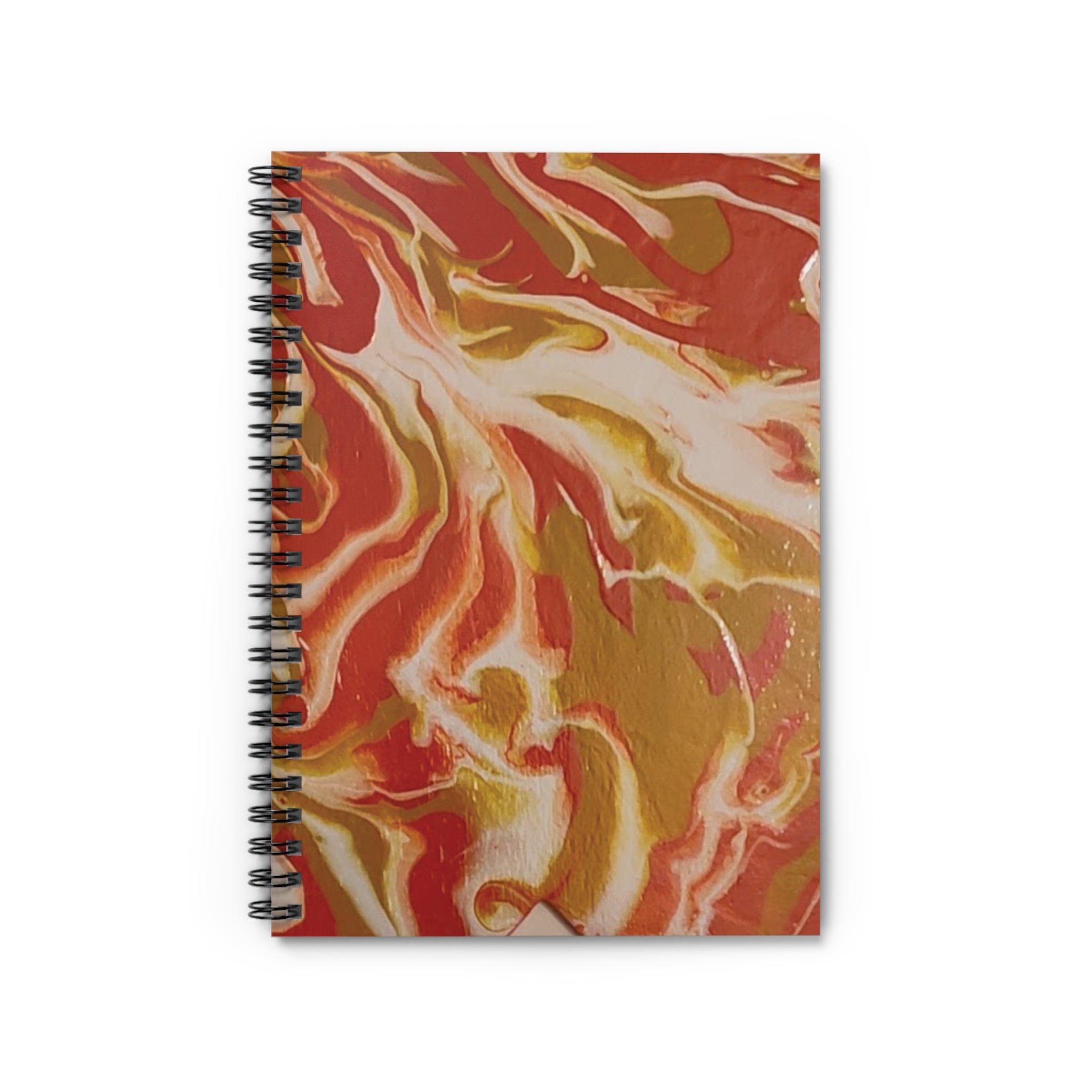 Beach Day Spiral Notebook — Abstract Coastal Pattern (Ruled)