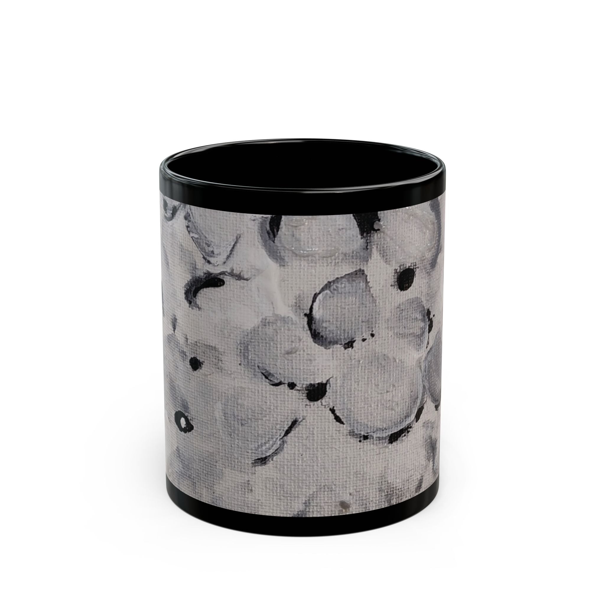 Sweet and Low Floral Abstract Black Mug - 11oz & 15oz
