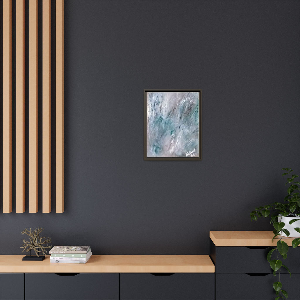 Mint Chocolate Space Matte Canvas Framed Art