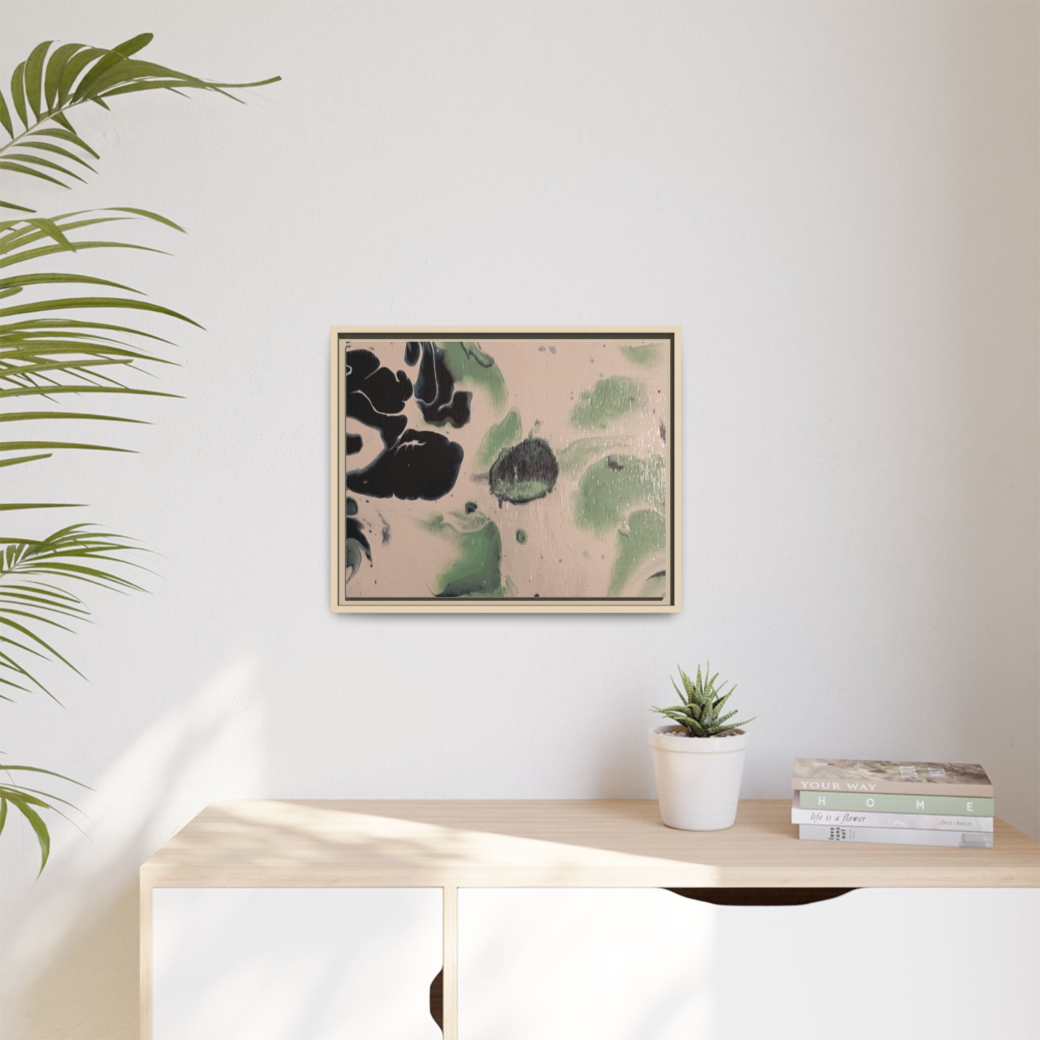 Winter Wonderland Abstract Canvas Print — Matte Framed Wall Art