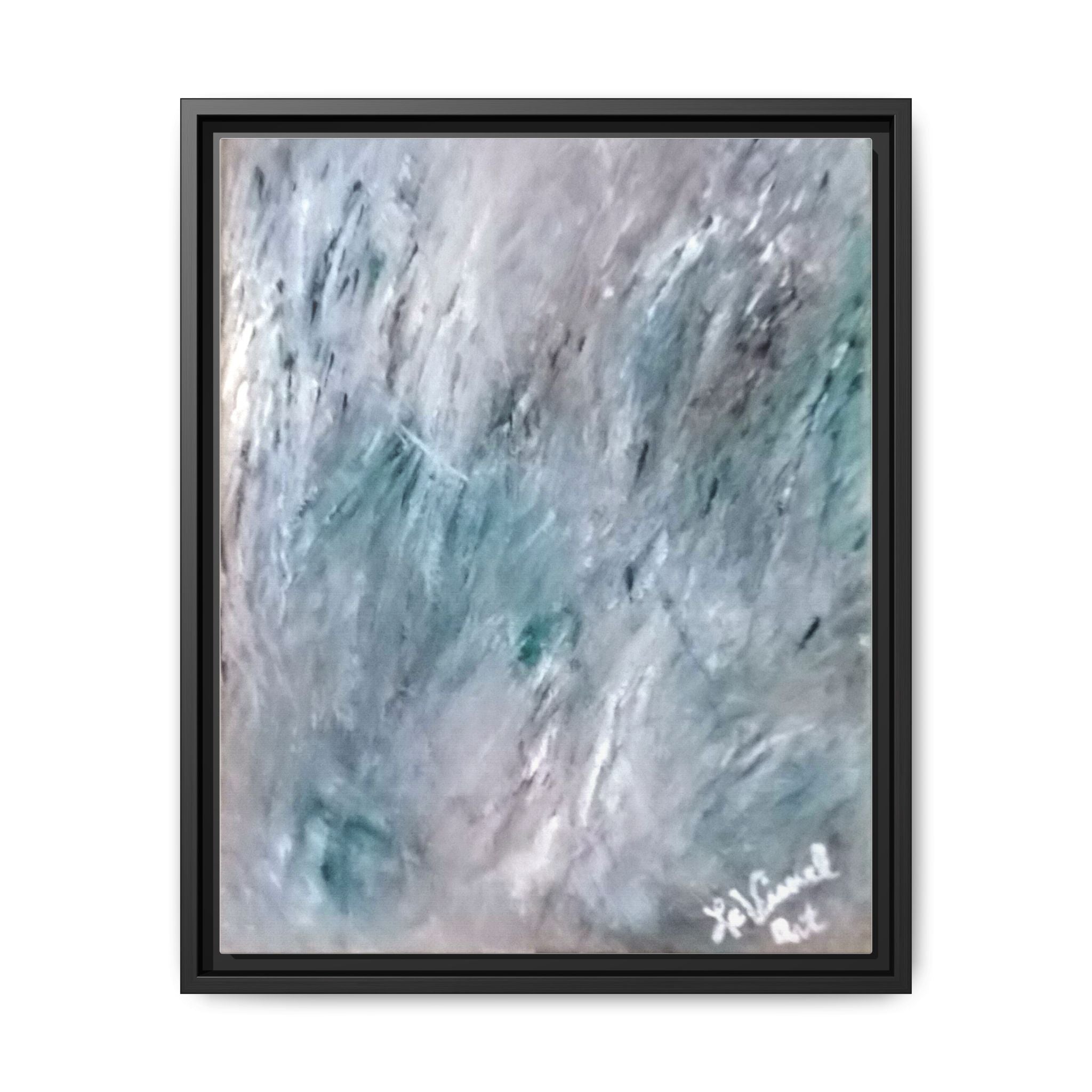 Mint Chocolate Space Matte Canvas Framed Art