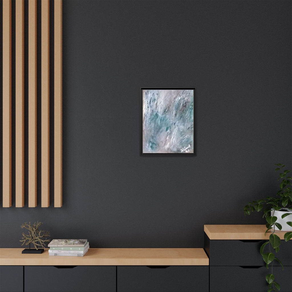 Mint Chocolate Space Matte Canvas Framed Art