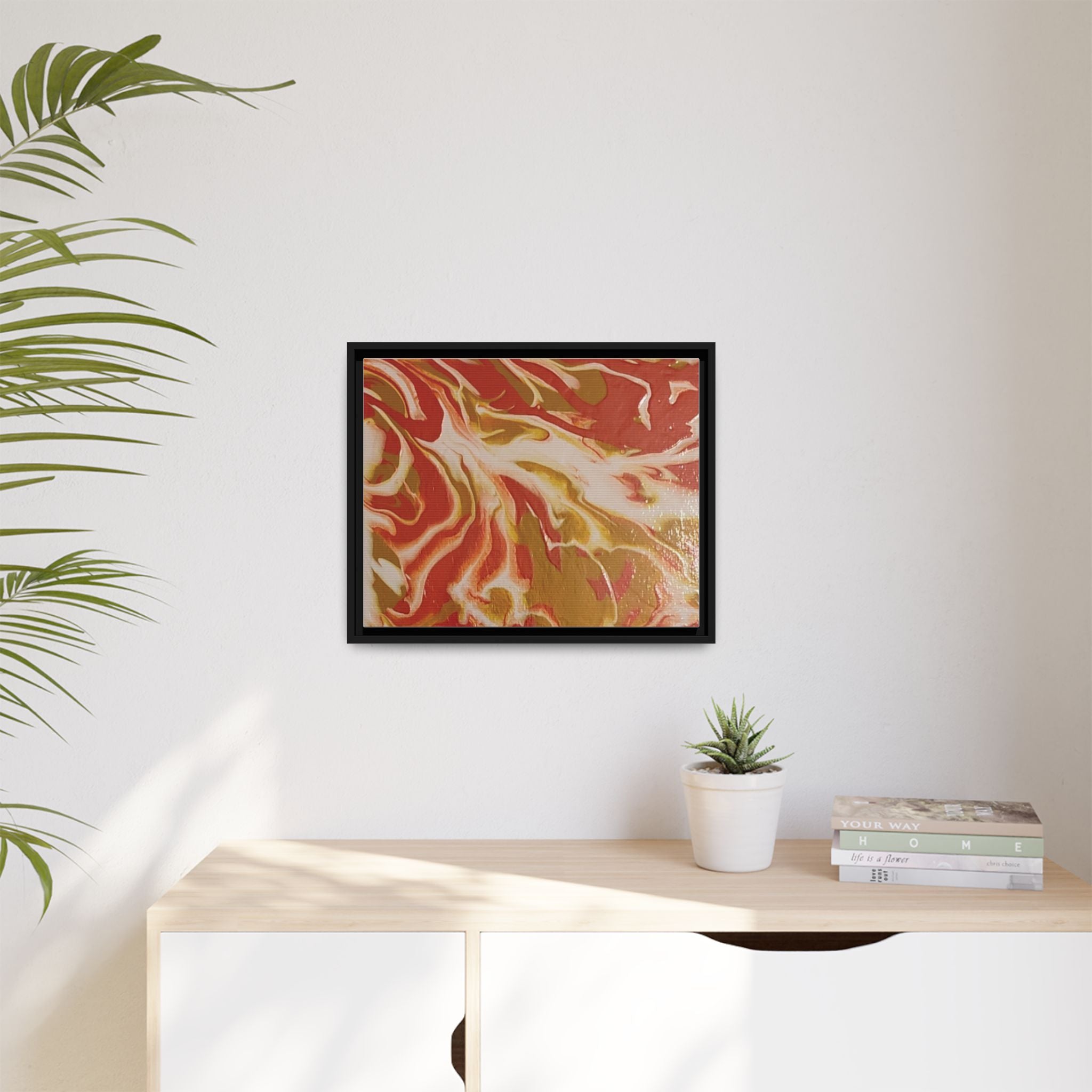 Beach Day Abstract Canvas Print — Matte Framed Wall Art