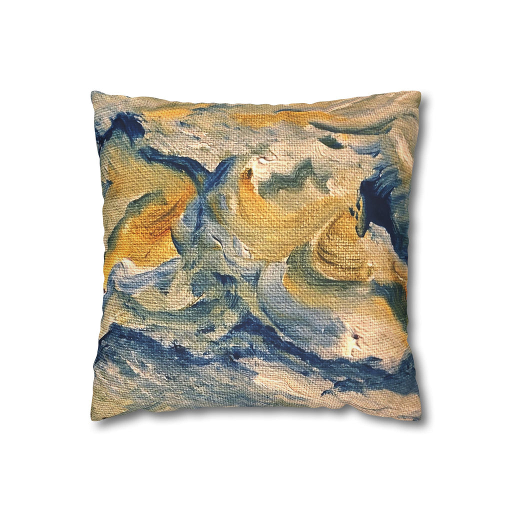 Dream Catcher Pillow Cover — Original Art Home Decor, 16"x16"