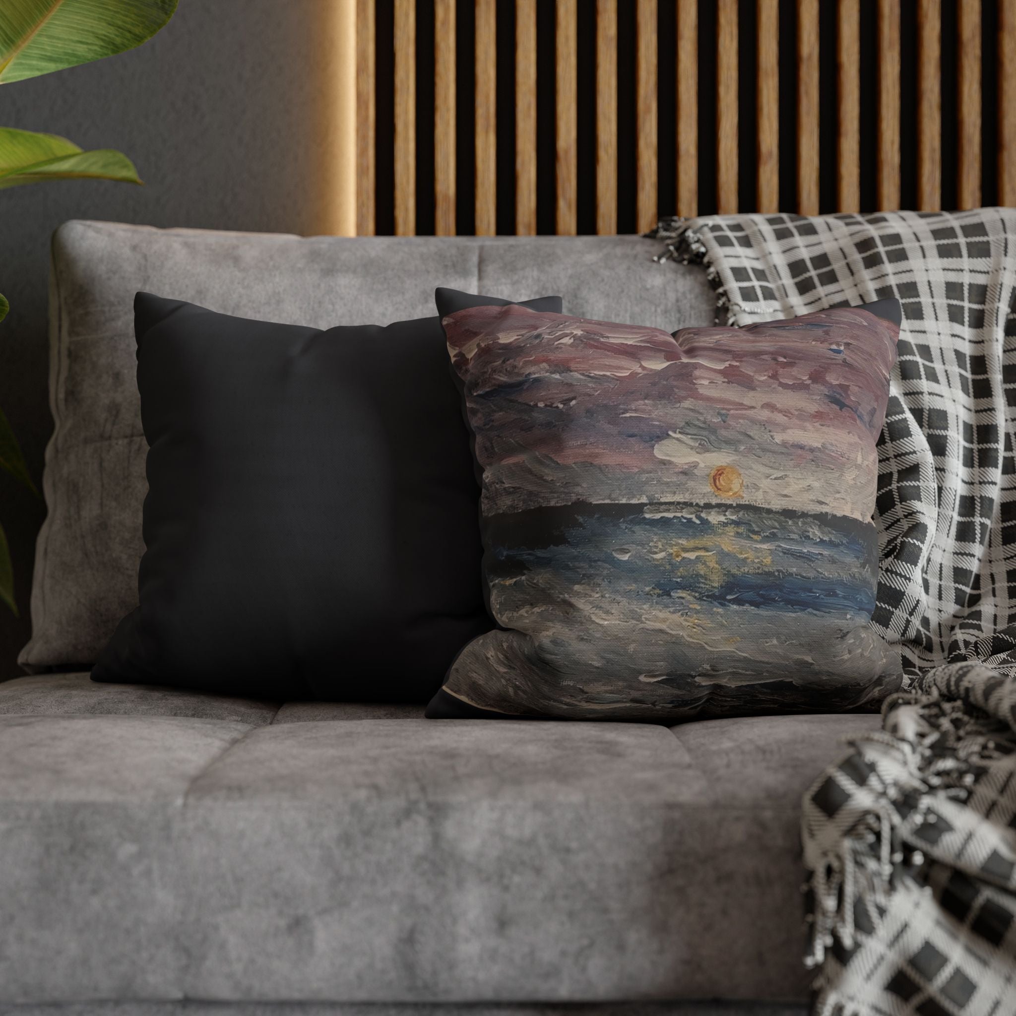 Serenity Pillow Cover — Original Art Home Decor, 16"x16"