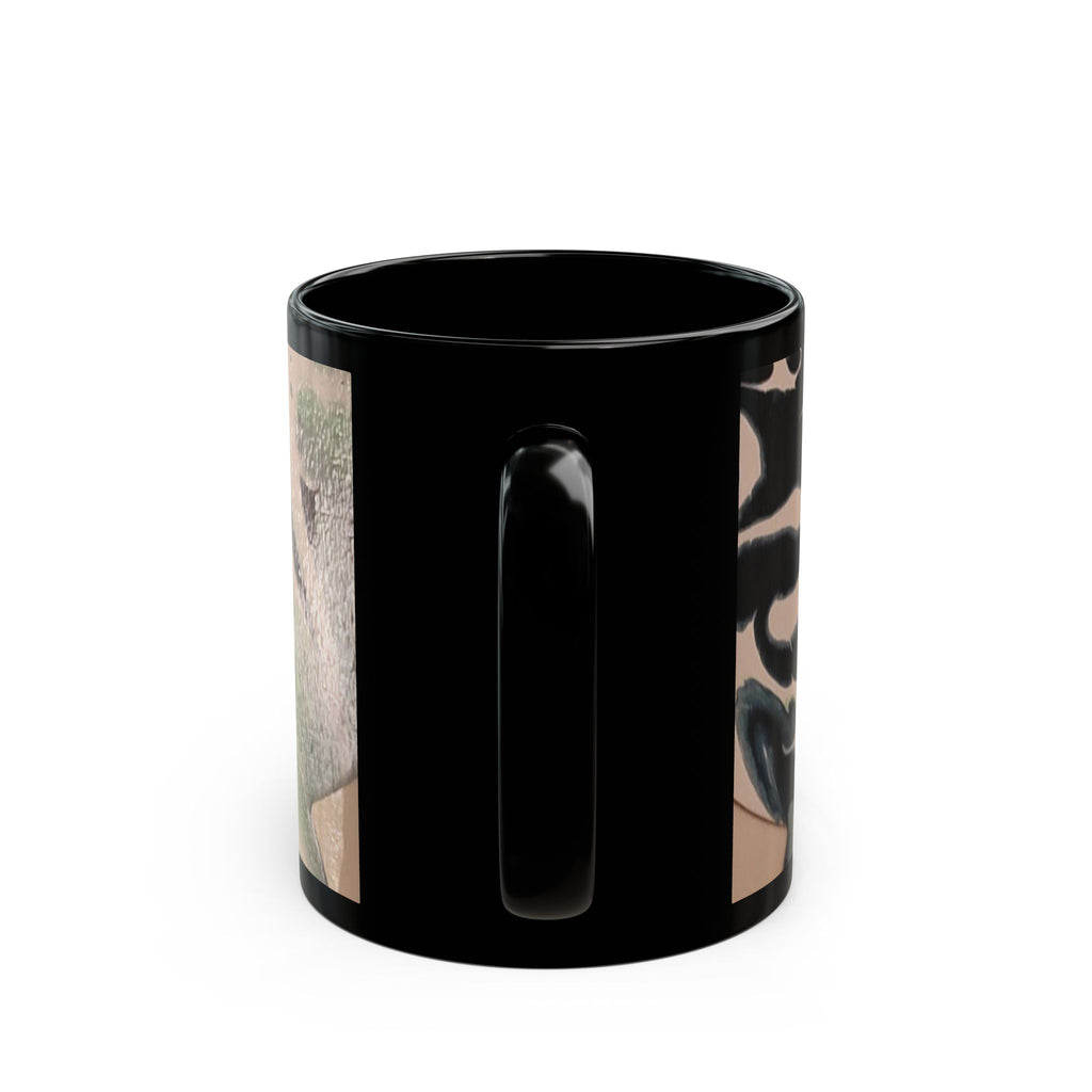 Winter Wonderland Abstract Pattern Black Mug – 11oz & 15oz