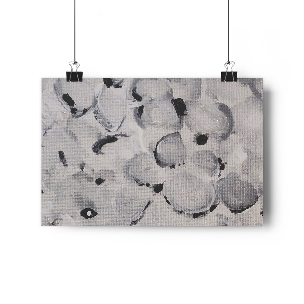 Sweet and Low Giclée Art Print — Abstract Black & White Flower Canvas