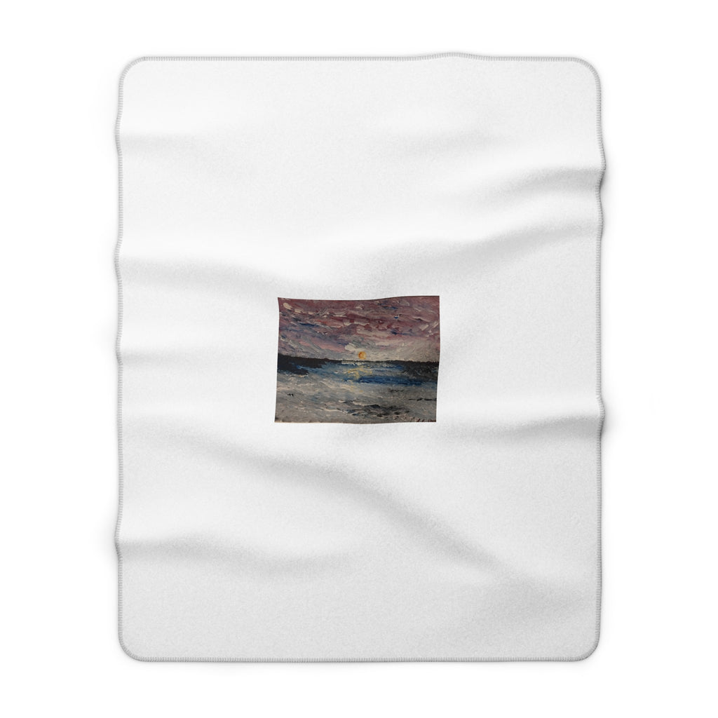 Serenity Sherpa Fleece Throw Blanket — Original Art Home Decor, 30"x40"