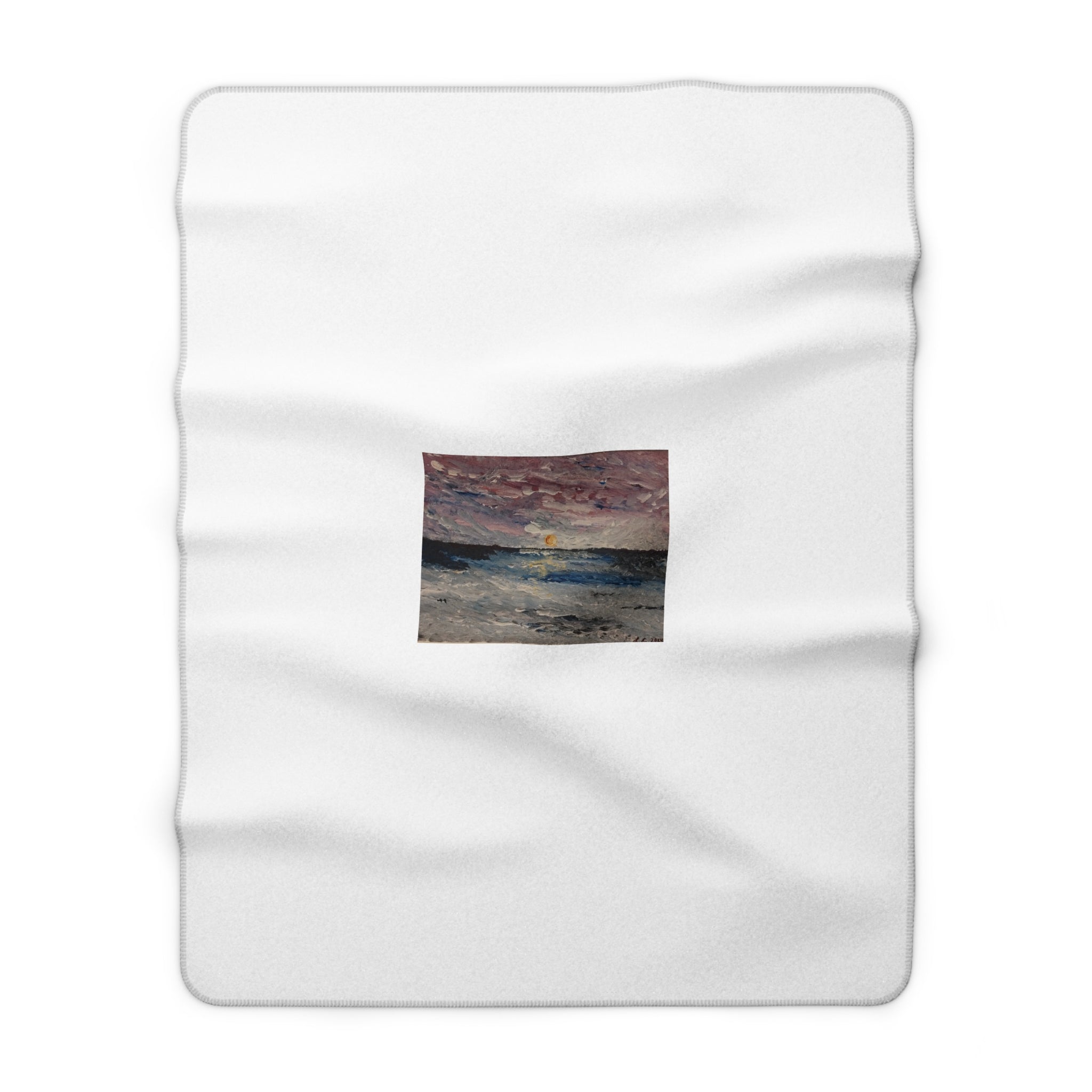 Serenity Sherpa Fleece Throw Blanket — Original Art Home Decor, 30"x40"