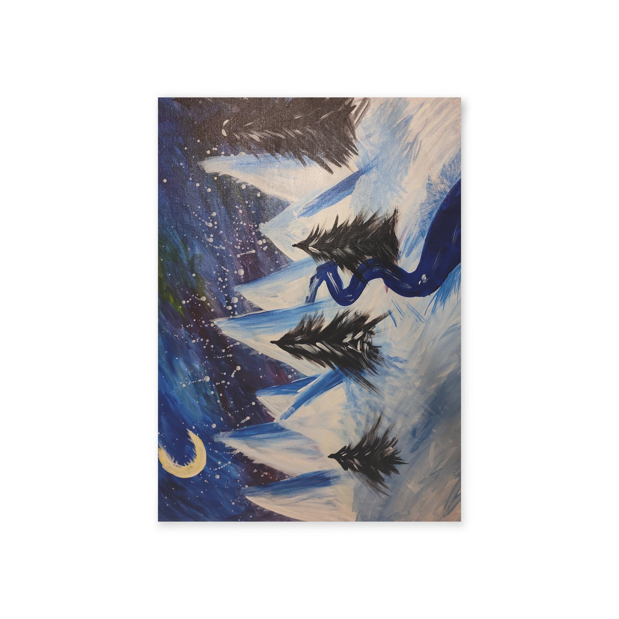 Winter Mountain Holiday Cards — One-Sided Scenic Holiday Greeting Cards