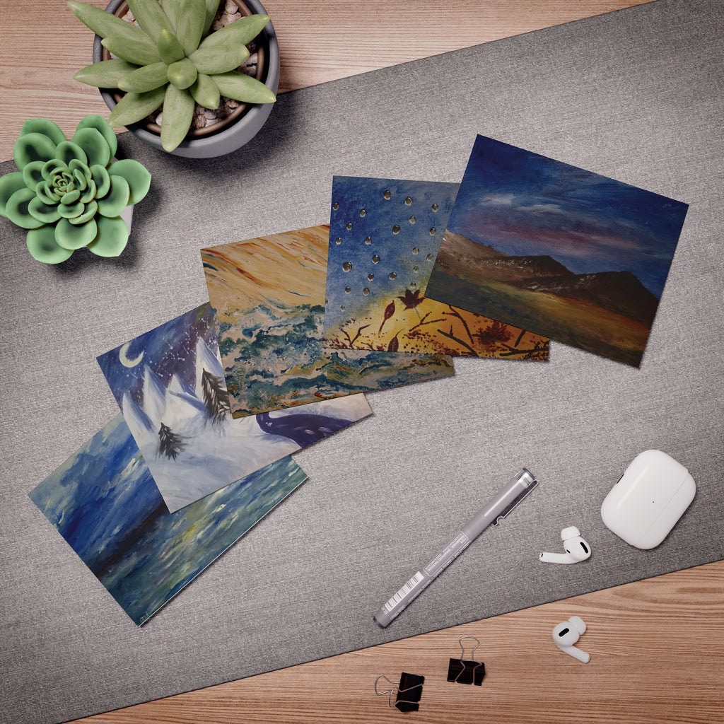 Artistic Multi-Design Greeting Cards - 5-Pack for All Occasions