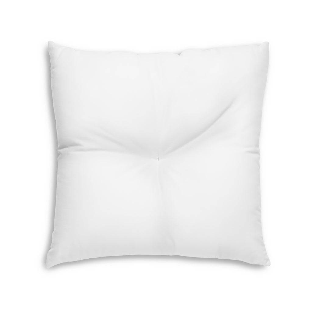 Wintery Scene Tufted Floor Pillow