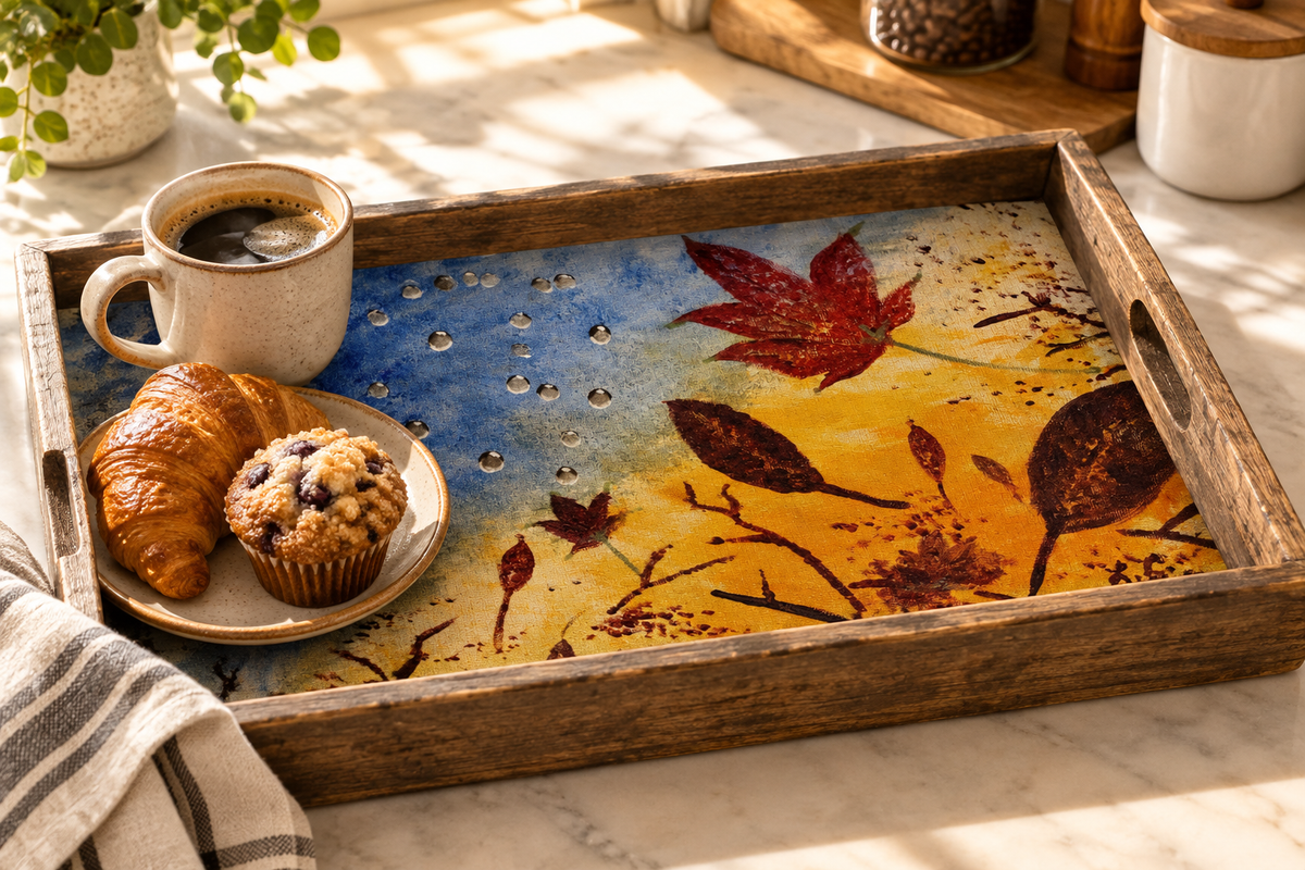 SpringFall Love serving tray lifestyle shot